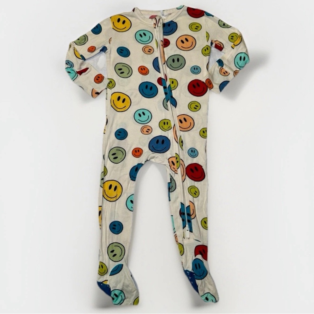Posh Peanut Simon Footie Zippered One Piece Size 6-9 Months Viscose Bamboo